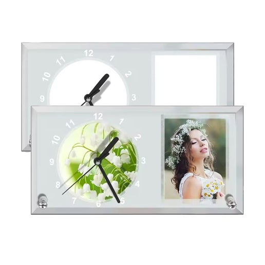 Clock Rectangle With Photo Frame